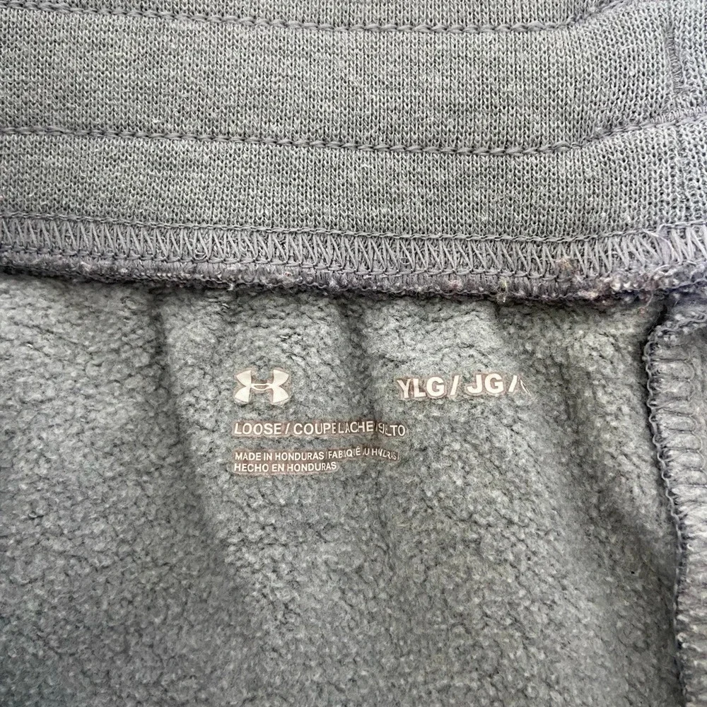 Under Armour‎ girl’s gray “loose” jogger sweatpants — large